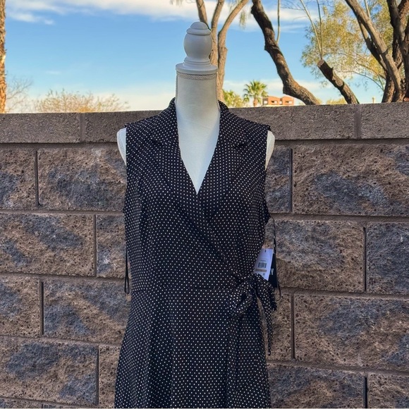 DKNY
Women's Printed Tie-Waist Sleeveless A-Line Dress - Picture 6 of 11